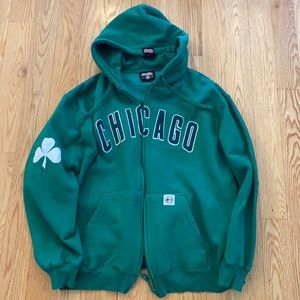 Awesome green Chicago Cubs hoodie zip Sweatshirt!